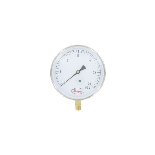 4.5" Contractor gage, 0 to 160 psi, 1/4" NPT bottom connection